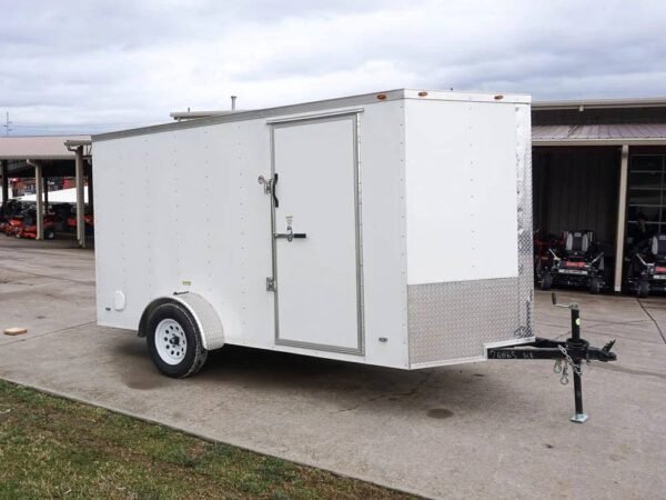 6' X 12' White Enclosed - Image 4