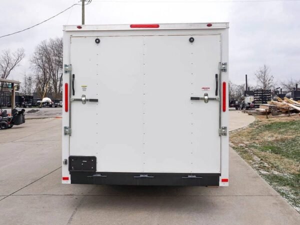 7x16 White V-Nose Enclosed Trailer Lawn Mower Cargo Trailer Storage - Image 10