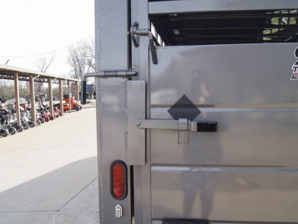 24ft Charcoal Gooseneck Livestock Trailer  (2) 7K Axles - Image 18