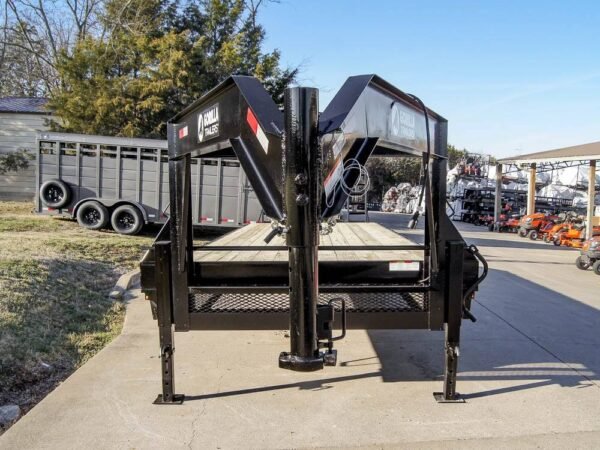 8.5x30 IBeam Gooseneck Deckover Trailer (2) 7K Axles Stand-Up Ramps - Image 2