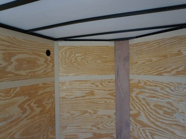 7x12 Enclosed Trailer Red V-Nose Blackout Package 3,500lb Axle Storage - Image 18