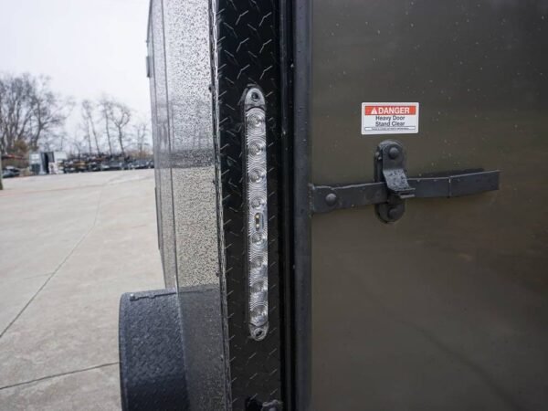 7x12 Enclosed Trailer Charcoal V-Nose Blackout Package 3,500lb Axle Storage - Image 7