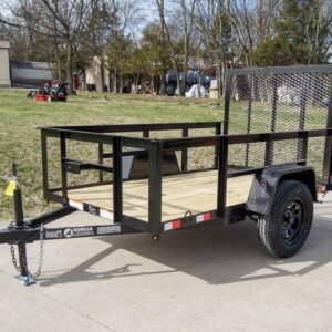 5x8 Straight Deck Utility Trailer with 2ft Side Rails 3500lb Axle