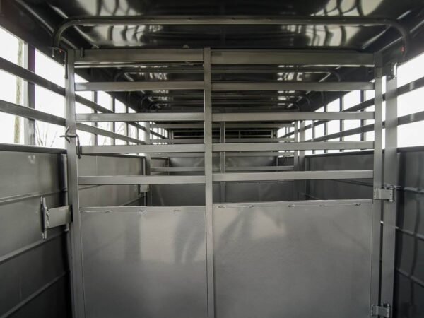 24ft Charcoal Gooseneck Livestock Trailer  (2) 7K Axles - Image 8