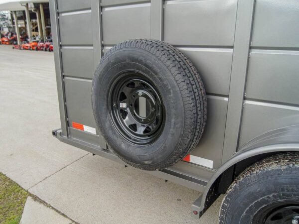 24ft Charcoal Gooseneck Livestock Trailer  (2) 7K Axles - Image 13