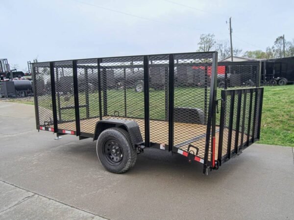 6.4x12 Dovetail Utility Trailer with 4ft Mesh Sides 3,500lb Axle - Image 4