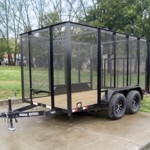 6.4x12 Straight Deck Utility Trailer with 6ft Mesh Sides (2) 3,500lbs