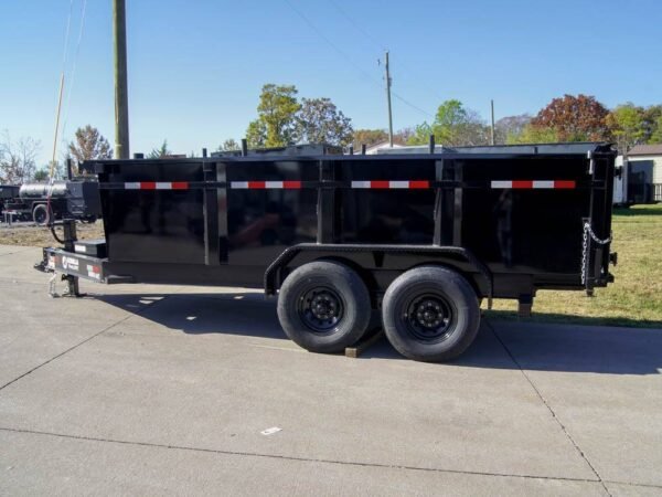 7x14 Gorilla Telescopic IBeam Dump Trailer with 3ft Sides (2) 7K Axles - Image 4