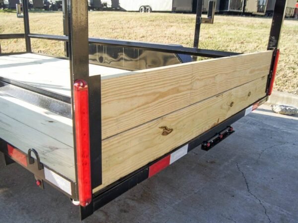 6.4x12 Straight Deck Utility Trailer 4.5ft Ladder Racks (2) 3,500lb Axles - Image 12