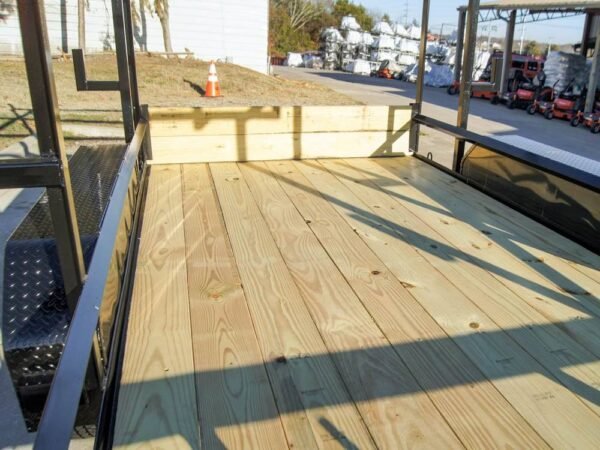 6.4x12 Straight Deck Utility Trailer 4.5ft Ladder Racks (2) 3,500lb Axles - Image 13