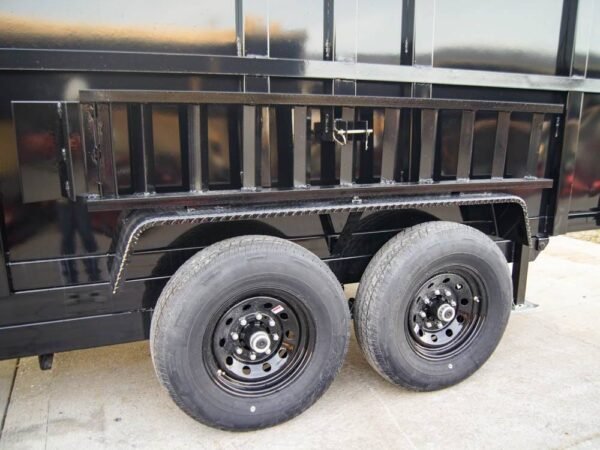 7x14 Gooseneck Hydraulic Dump Trailer with 4ft Side (2) 7K Axles - Image 13