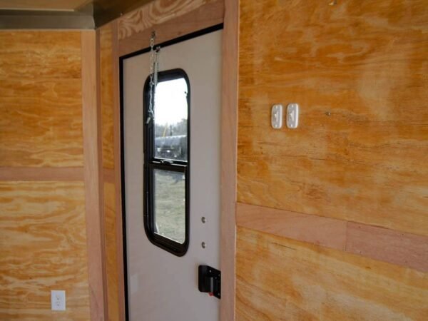 7x14 White V-Nose Enclosed Trailer (2) 3,500lb Axles Windows Elect & Blkout Pkg - Image 18