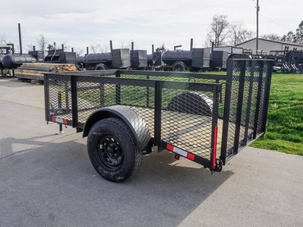 5x8 Powder Coated Dovetail Utility Trailer with 2ft Mesh Sides 3,500lb Axle - Image 3