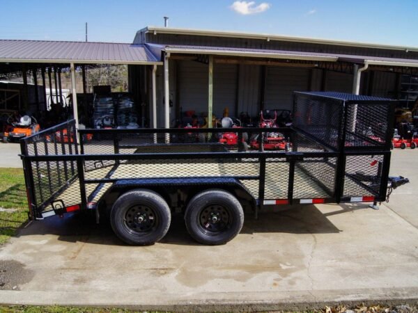 7x14 Powder Coated Dovetail Utility Trailer Stacked Baskets (2) 3,500lb Axles - Image 8