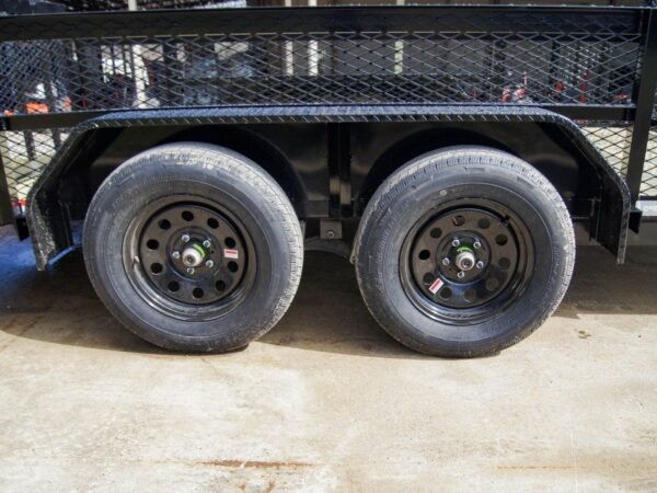 7x14 Powder Coated Dovetail Utility Trailer Stacked Baskets (2) 3,500lb Axles - Image 21