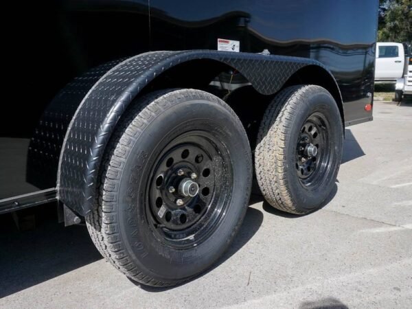 7x16 Enclosed Trailer Black V-Nose Blackout Pkg Tandem Axle Storage - Image 10