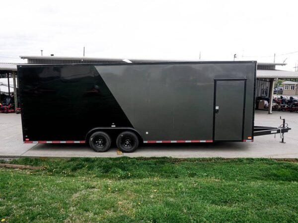 8.5 x 24 Charcoal/Black Enclosed Trailer with Blackout Package Storage - Image 6
