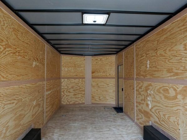 8.5 x 24 Charcoal/Black Enclosed Trailer with Blackout Package Storage - Image 14