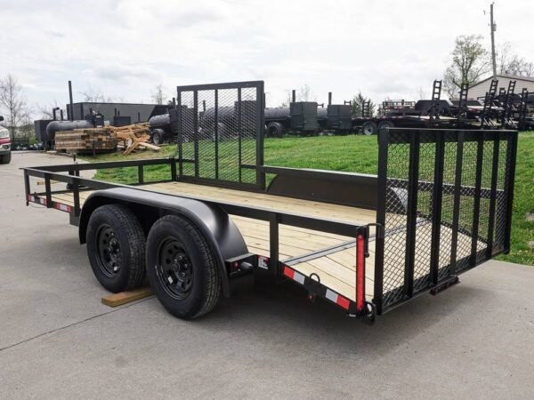 6.4x14 Tandem Dovetail Utility Trailer with Side Gate - Image 4