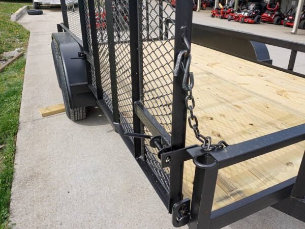 6.4x14 Tandem Dovetail Utility Trailer with Side Gate - Image 9