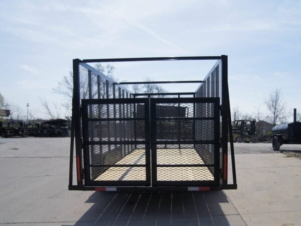 6.4x18 Straight Deck Utility Trailer 6ft Mesh with Barn Door Gate (2) 3500lb Axles - Image 6