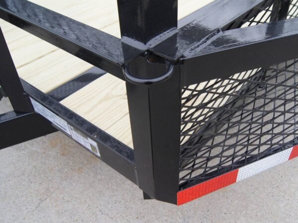 6.4x14 Powder Coated Dovetail Utility Trailer with Elevated Basket (2) 3500lb Axles - Image 10