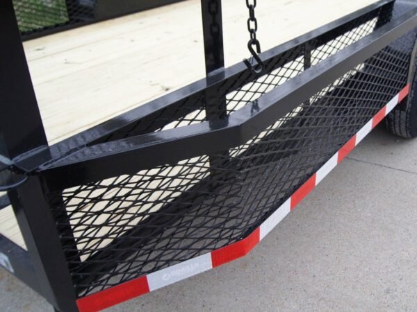 6.4x14 Powder Coated Dovetail Utility Trailer with Elevated Basket (2) 3500lb Axles - Image 12