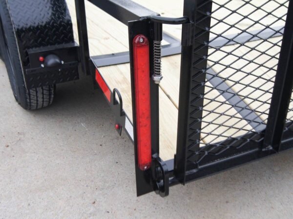 6.4x14 Powder Coated Dovetail Utility Trailer with Elevated Basket (2) 3500lb Axles - Image 14