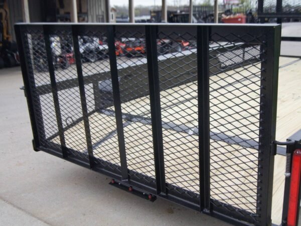 6.4x14 Powder Coated Dovetail Utility Trailer with Elevated Basket (2) 3500lb Axles - Image 17