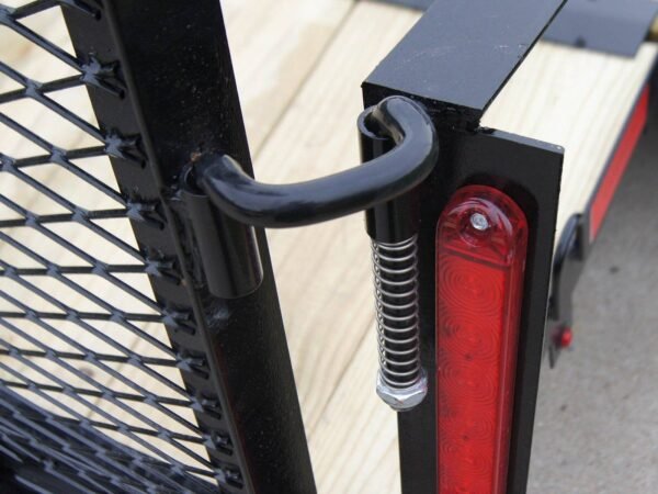 6.4x14 Powder Coated Dovetail Utility Trailer with Elevated Basket (2) 3500lb Axles - Image 18