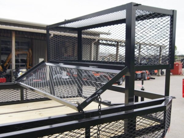 6.4x14 Powder Coated Dovetail Utility Trailer with Elevated Basket (2) 3500lb Axles - Image 19