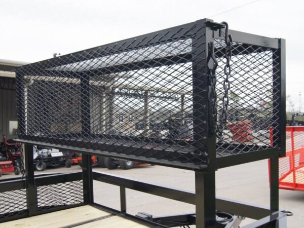 6.4x14 Powder Coated Dovetail Utility Trailer with Elevated Basket (2) 3500lb Axles - Image 20