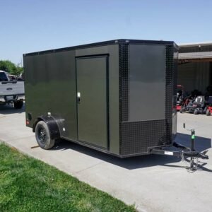 6x12 Enclosed Trailer Charcoal Colour