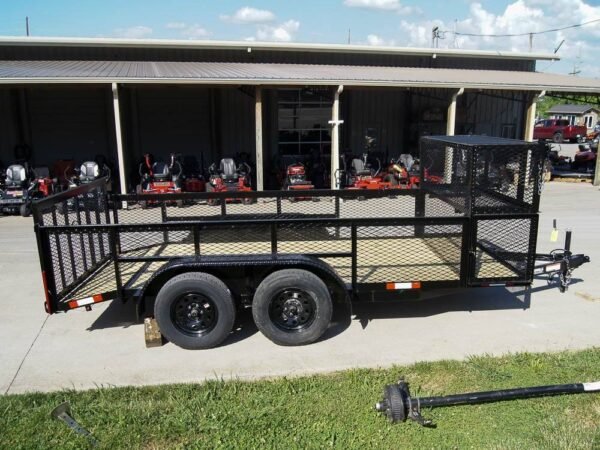 6.4x14 Dovetail Utility Trailer Stacked Baskets (2) 3500lb Axles - Image 6
