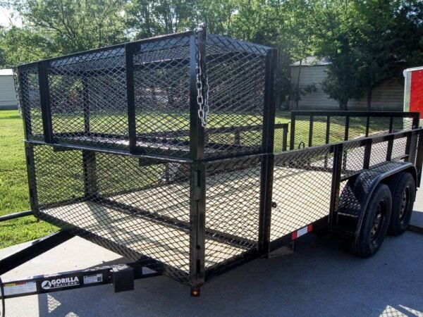 6.4x14 Dovetail Utility Trailer Stacked Baskets (2) 3500lb Axles - Image 8