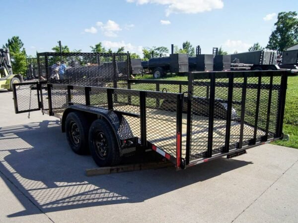 6.4x14 Dovetail Utility Trailer Stacked Baskets (2) 3500lb Axles - Image 17