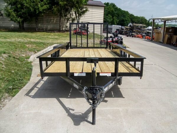 6.4x18 Straight Deck Utility Trailer with Tall Gate (2) 3500lb Axles - Image 2