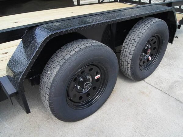 6.4x18 Straight Deck Utility Trailer with Tall Gate (2) 3500lb Axles - Image 9