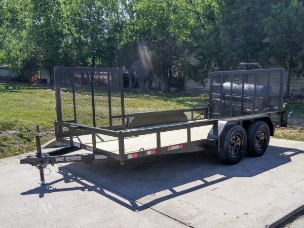 7x14 Straight Deck Utility Trailer with Side Gate (2) 3500lb Axles - Image 3