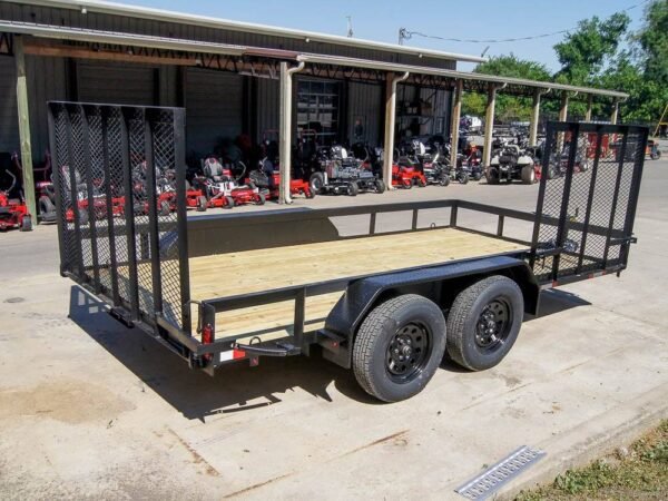 7x14 Straight Deck Utility Trailer with Side Gate (2) 3500lb Axles - Image 7