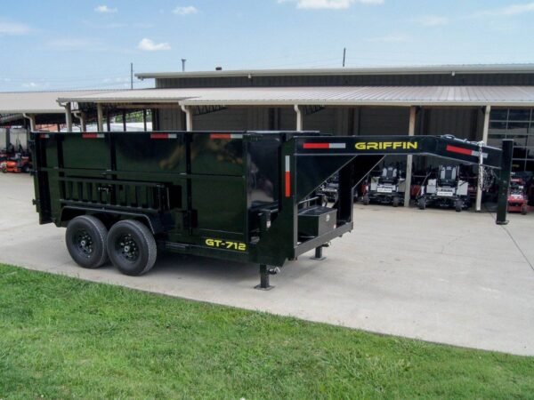 7x12 Gooseneck Hydraulic Dump Trailer with 4ft Side (2) 6K Axles - Image 8