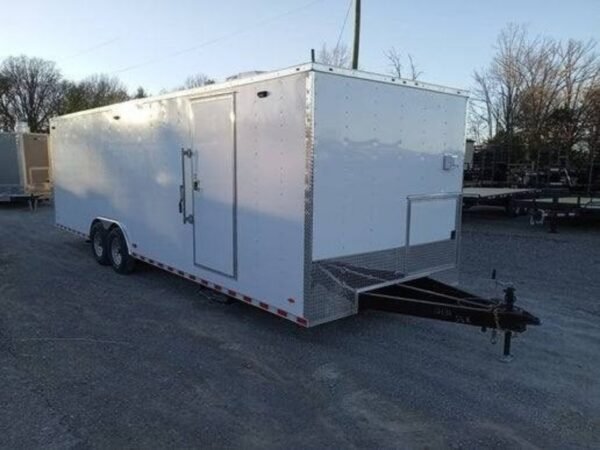 8.5' x 28' White Flat Nose Custom Enclosed Trailer - Image 4