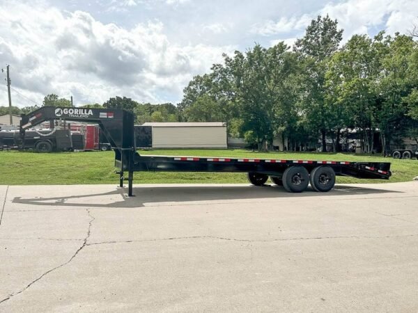 8.5x25 IBeam Gooseneck Deckover Trailer (2) 7K Axles King Kong Ramps 14K GVWR - Image 2
