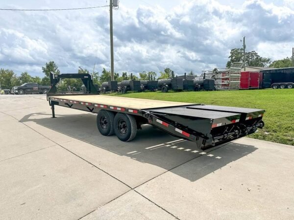 8.5x25 IBeam Gooseneck Deckover Trailer (2) 7K Axles King Kong Ramps 14K GVWR - Image 4
