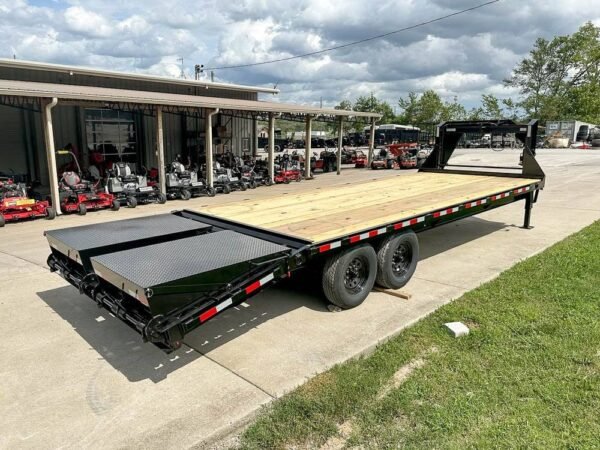 8.5x25 IBeam Gooseneck Deckover Trailer (2) 7K Axles King Kong Ramps 14K GVWR - Image 6