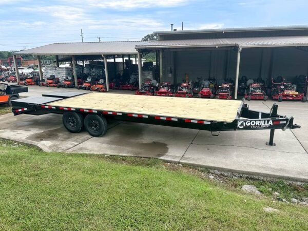 8.5x25 IBeam Deckover Trailer DoveTail (2) 7K Axles King Kong Ramps 14k GVWR - Image 7