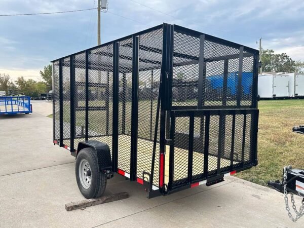 6.4x12 Straight Deck Aluminum Can Recycle Utility Trailer 3,500lb Axle with Brakes - Image 3