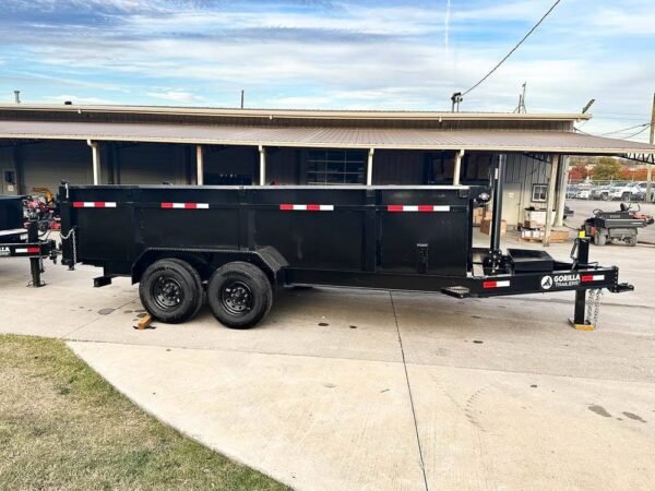 7x16 Gorilla Telescopic IBeam Dump Trailer with 3ft Sides (2) 7K Axles 14k GVWR - Image 7