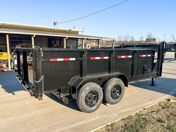 7x14 Gorilla Telescopic Gooseneck IBeam Dump Trailer 3ft Sides (2) 7K Axles - Image 4