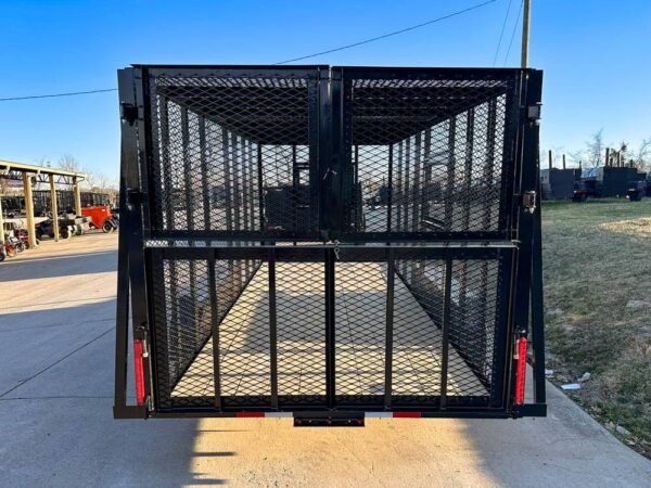 6.4x16 Straight Deck Utility Trailer 6ft Mesh Sides Roof (2) 3,500lb Axles - Image 17